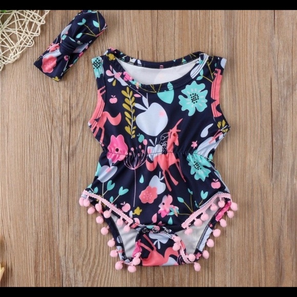 unbranded Other - Unicorn Floral Romper, onesie, baby